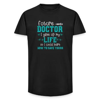 Future Doctor Lifesaving Journey - Long Fit Men's T-Shirt - black - Front - AI Model Male 185 light (185cm)