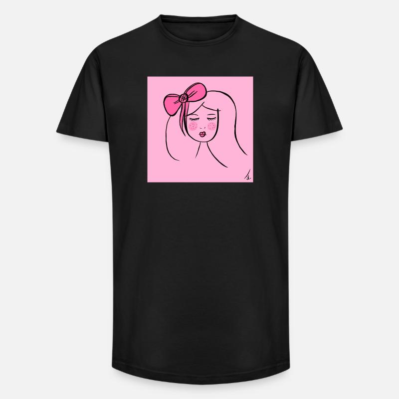 Mädchen Pink - Long Fit Männer T-Shirt - Schwarz
