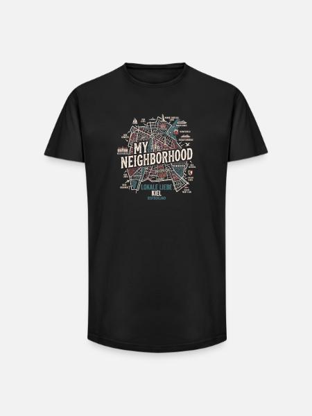 My Hood Kiel - Long Fit Männer T-Shirt - Schwarz