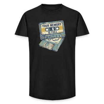Full Memory - Long Fit Männer T-Shirt - Schwarz - Vorne - AI Model Male 185 light (185cm)