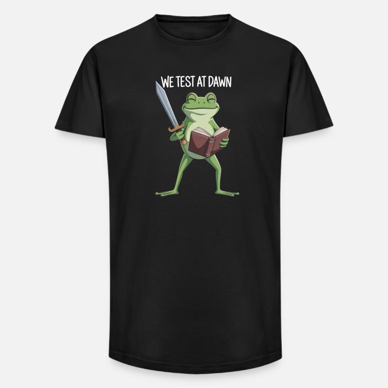 Dawn Test Frog - Long Fit Männer T-Shirt - Schwarz