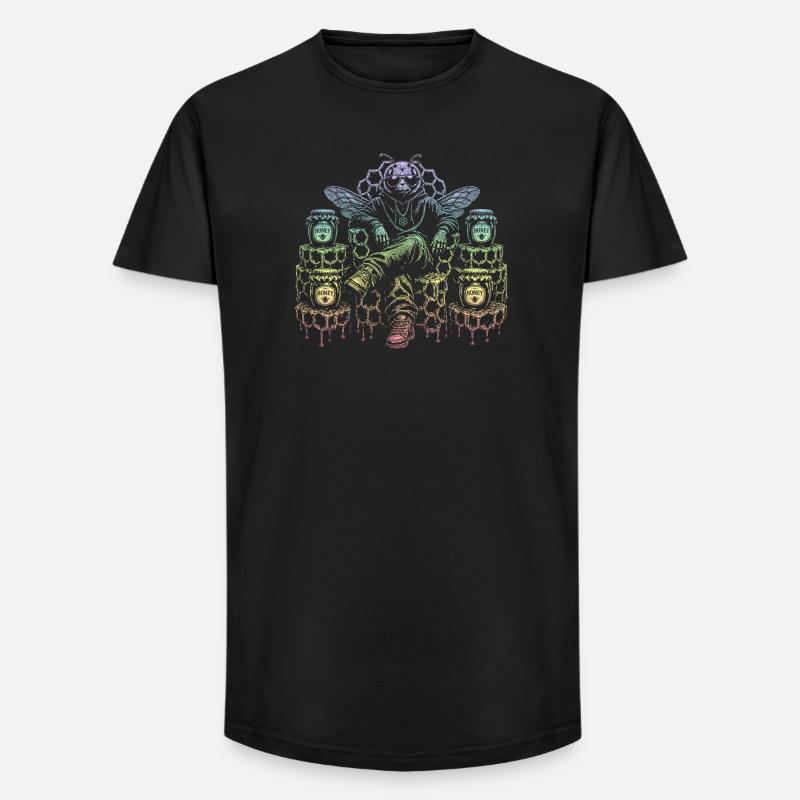 Honigbiene - Long Fit Männer T-Shirt - Schwarz