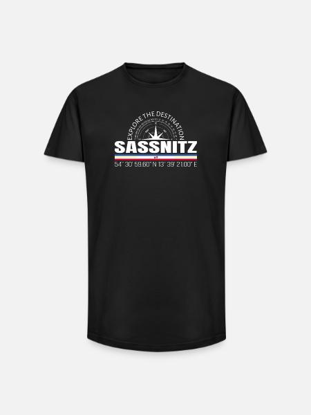 Sassnitz - Long Fit Männer T-Shirt - Schwarz