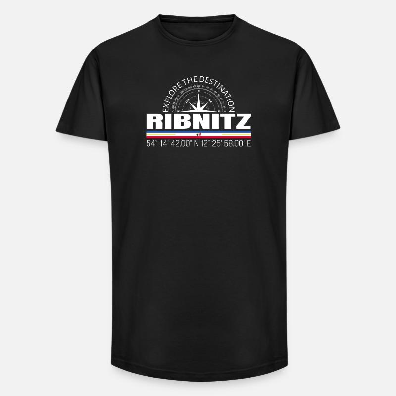 Ribnitz - Long Fit Männer T-Shirt - Schwarz