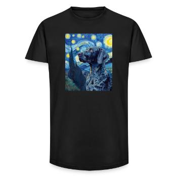 German Shorthair - Long Fit Men's T-Shirt - black - Front - AI Model Male 185 light (185cm)