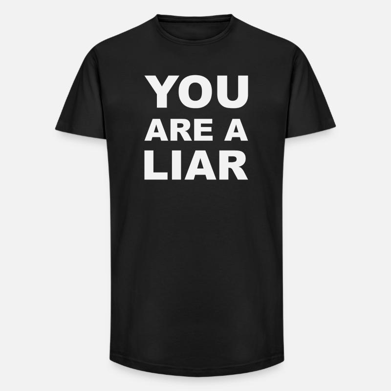 Lügner Lugner White - Long Fit Männer T-Shirt - Schwarz