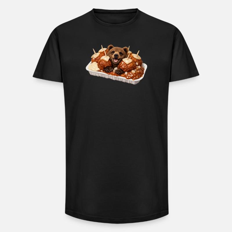 Bear bite with bear - Long Fit Men's T-Shirt - black