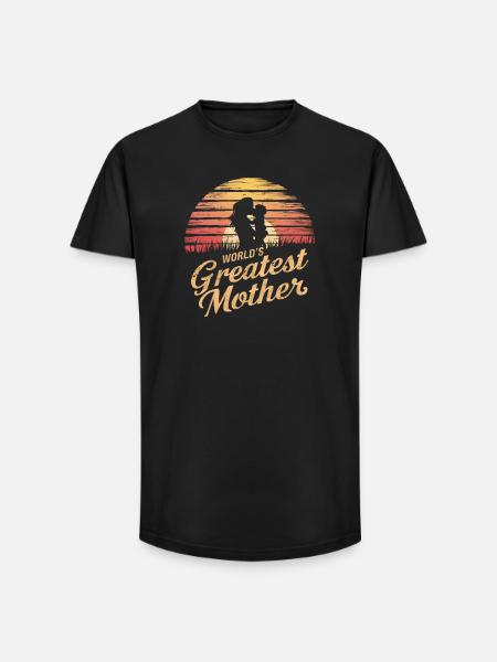 World's Greatest Mother - Long Fit Men's T-Shirt - black
