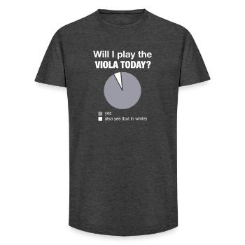 Bratsche Viola Playing Today Musiker - Long Fit Männer T-Shirt - Anthrazit - Vorne - AI Model Male 185 light (185cm)