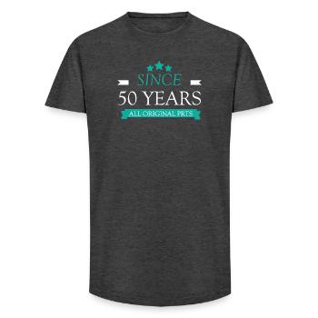 50. Geburtstag, seit 50 Jahren - Long Fit Männer T-Shirt - Anthrazit - Vorne - AI Model Male 185 light (185cm)