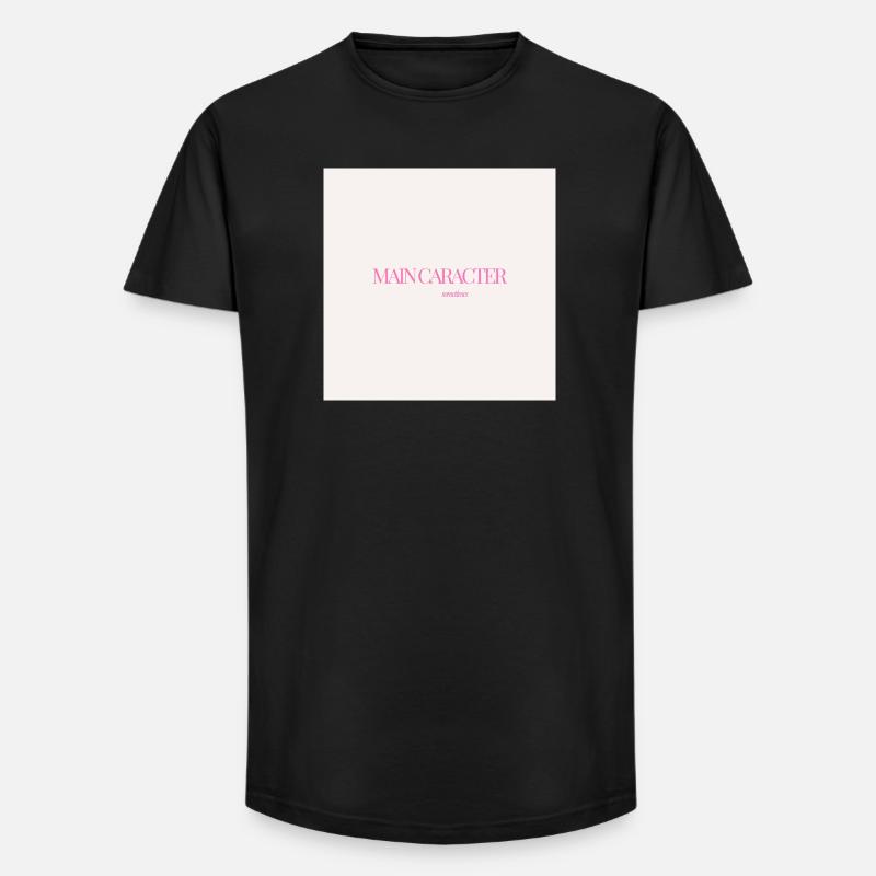 "CARACTER SOMETIMES" Graphic Tee Design - T-shirt coupe longue homme - noir