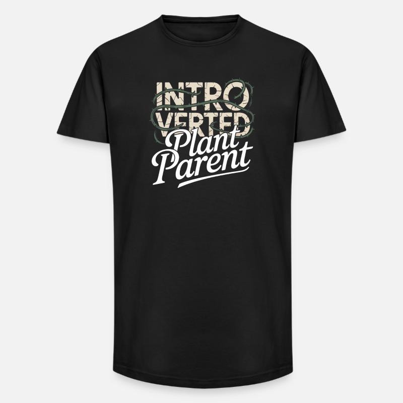 Introvertierter Pflanzenelternteil - Long Fit Männer T-Shirt - Schwarz