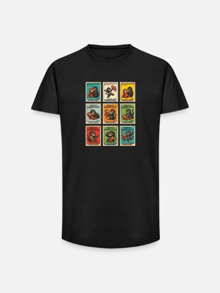 Stamps Baby Monkey Punch - Long Fit Männer T-Shirt - Schwarz
