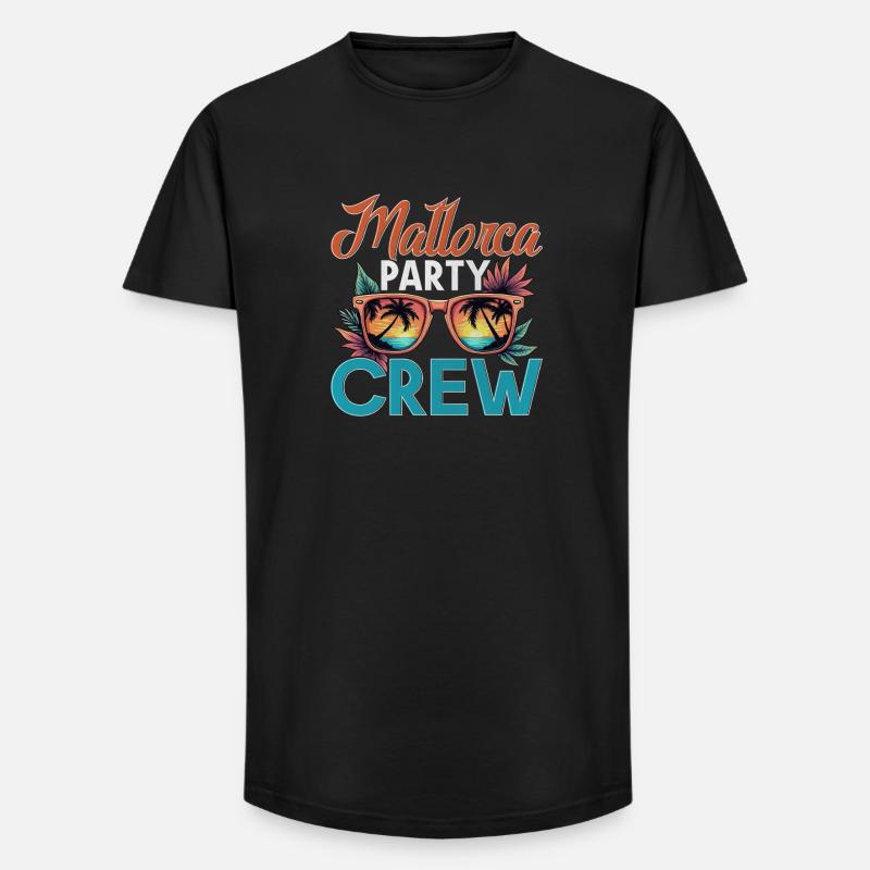 Mallorca Crew - Long Fit Männer T-Shirt - Schwarz