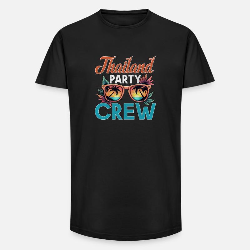 Thailand Crew - Long Fit Männer T-Shirt - Schwarz