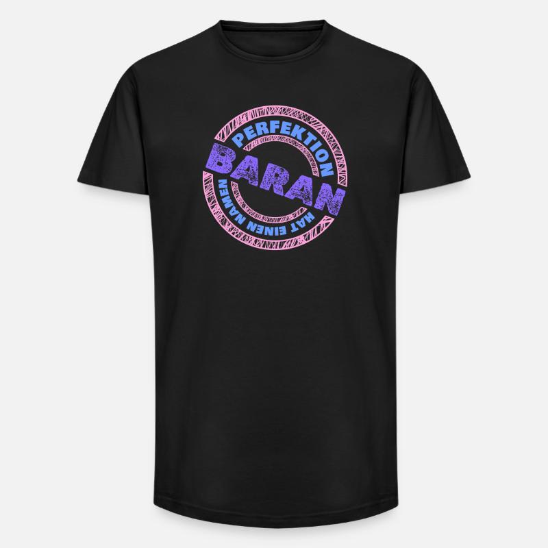Perfekt Baran - Long Fit Männer T-Shirt - Schwarz