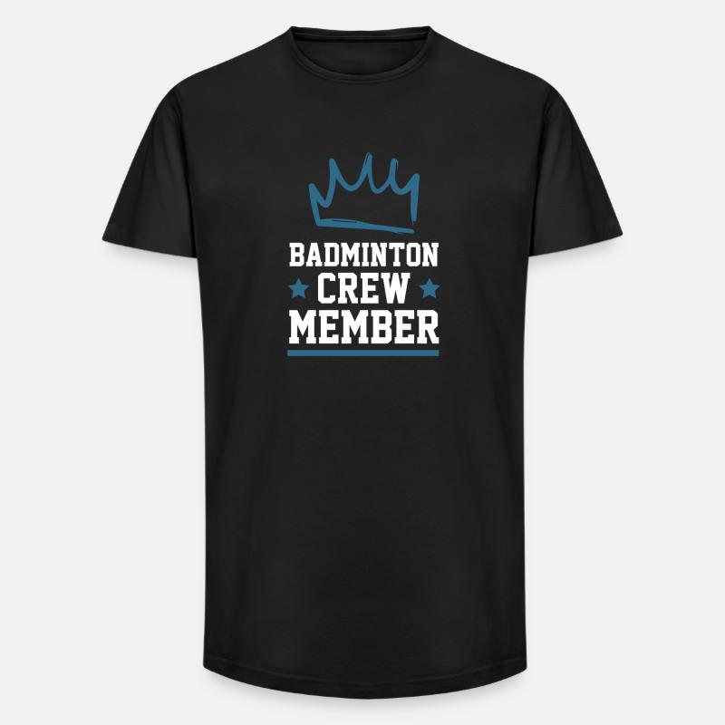 Badminton Crew - Long Fit Männer T-Shirt - Schwarz