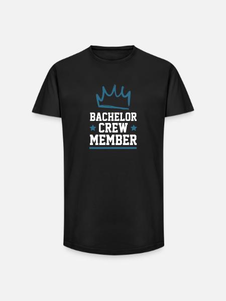Bachelor Crew - Long Fit Men's T-Shirt - black