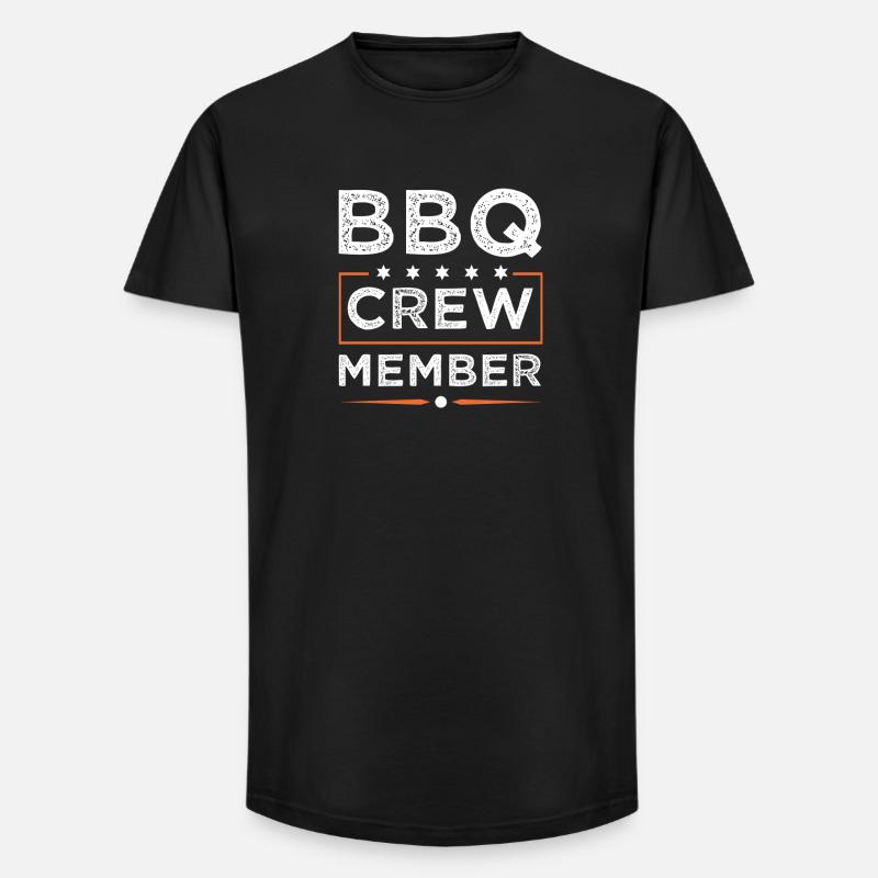 Bbq Crew - Long Fit Männer T-Shirt - Schwarz