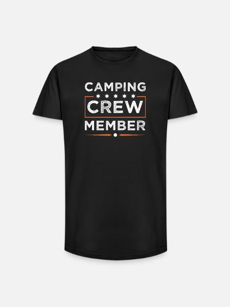 Camping Crew - Long Fit Men's T-Shirt - black