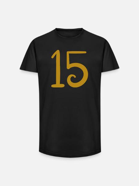 15 - T-shirt coupe longue homme - noir