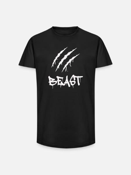 krallen_beast - T-shirt coupe longue homme - noir
