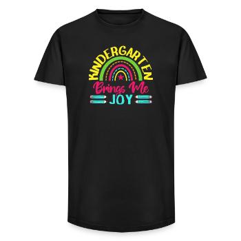 Pre K Teacher Brings Me Joy Kindergarten Teacher - Long Fit Men's T-Shirt - black - Front - AI Model Male 185 light (185cm)