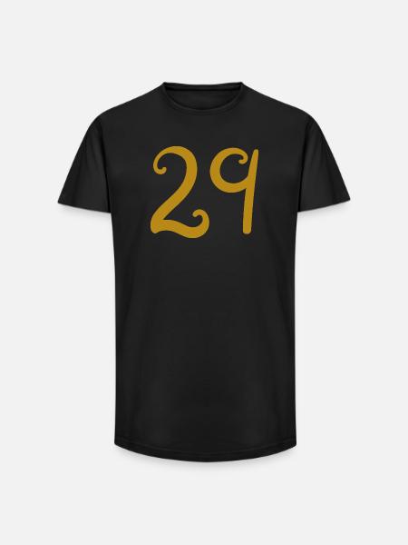 29 - T-shirt coupe longue homme - noir