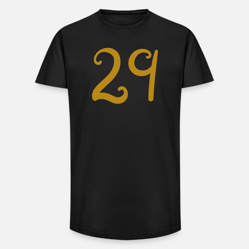 29 - Long Fit Männer T-Shirt - Schwarz