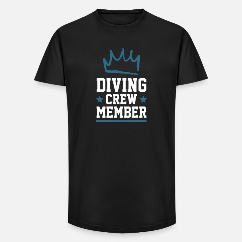 Diving Crew - Long Fit Männer T-Shirt - Schwarz