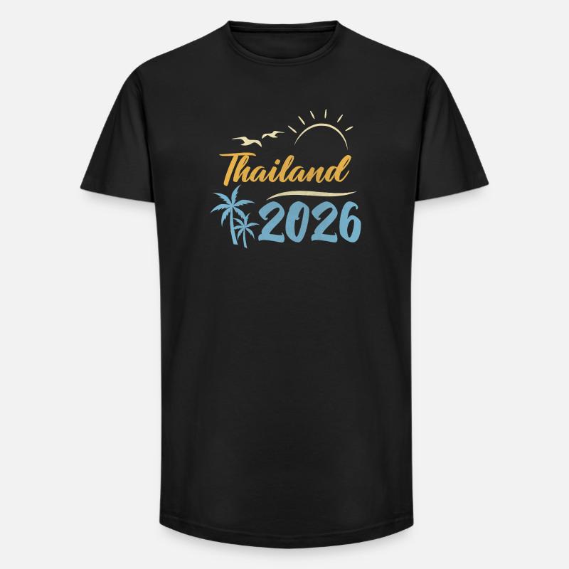 Thailand 2026 - Long Fit Männer T-Shirt - Schwarz