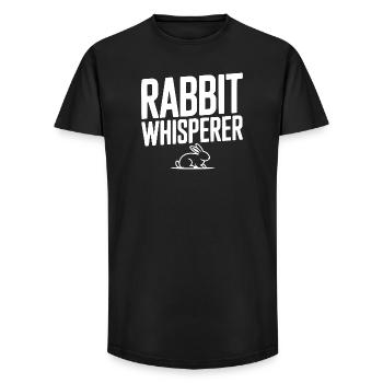 Rabbit Whisperer - Long Fit Men's T-Shirt - black - Front - AI Model Male 185 light (185cm)