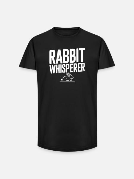 Rabbit Whisperer - Long Fit Men's T-Shirt - black