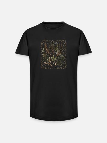 Nature Herbal Medicine - Long Fit Men's T-Shirt - black
