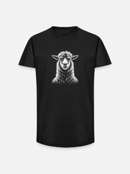 lama - Long Fit Men's T-Shirt - black