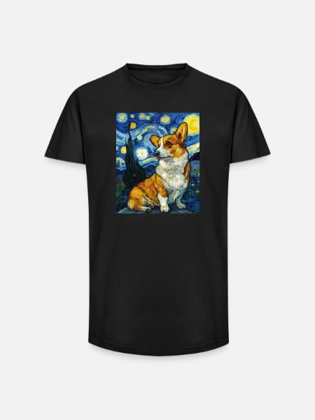 Welsh Corgi Pembroke - Long Fit Men's T-Shirt - black
