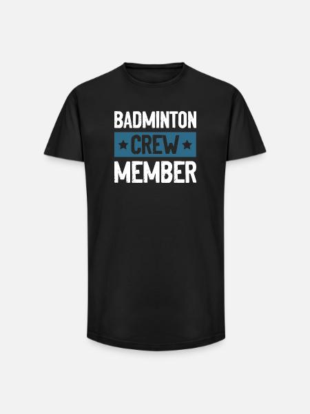 Badminton Crew - Long Fit Men's T-Shirt - black
