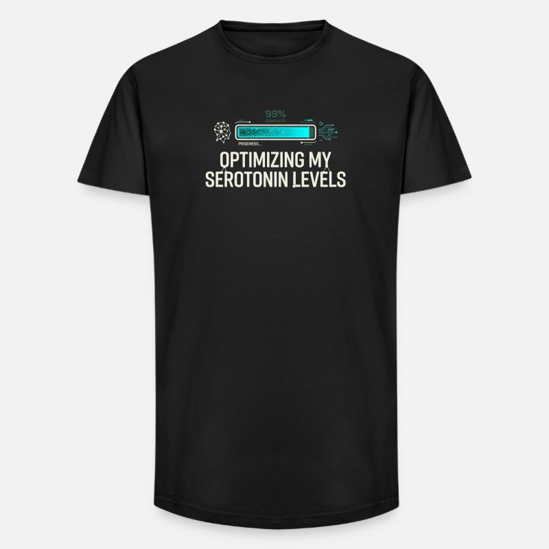 Optimisation de la sérotonine - T-shirt coupe longue homme - noir
