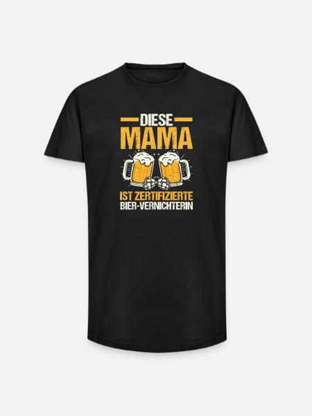 Bier Bierliebhaberin Mutter Mama - Long Fit Männer T-Shirt - Schwarz