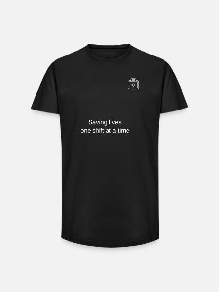 Saving lives every shift - Long Fit Men's T-Shirt - black