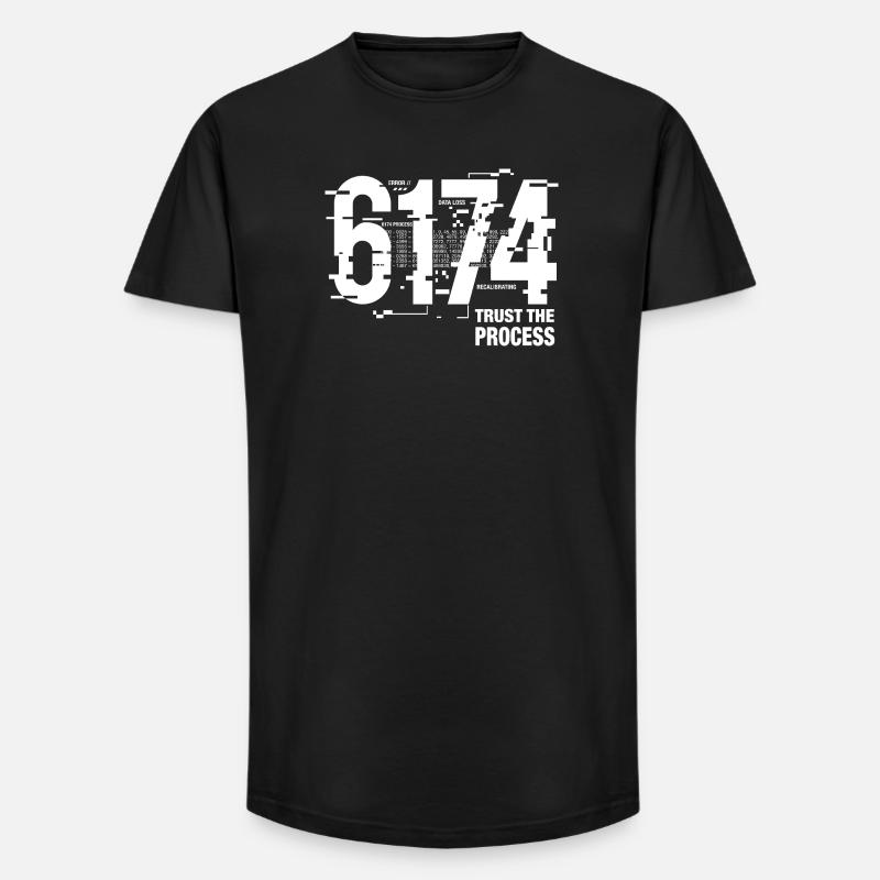 6174 Kaprekar Constant Glitch Math - Long Fit Men's T-Shirt - black