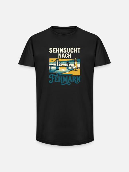 Fehmarn Sehnsucht - Long Fit Männer T-Shirt - Schwarz