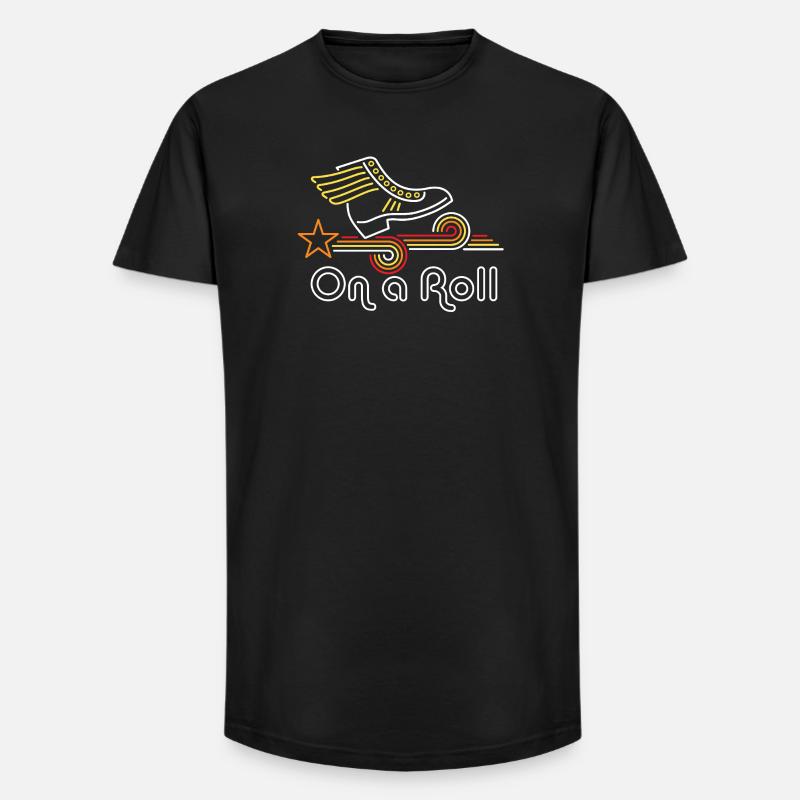 Im Flow - Long Fit Männer T-Shirt - Schwarz