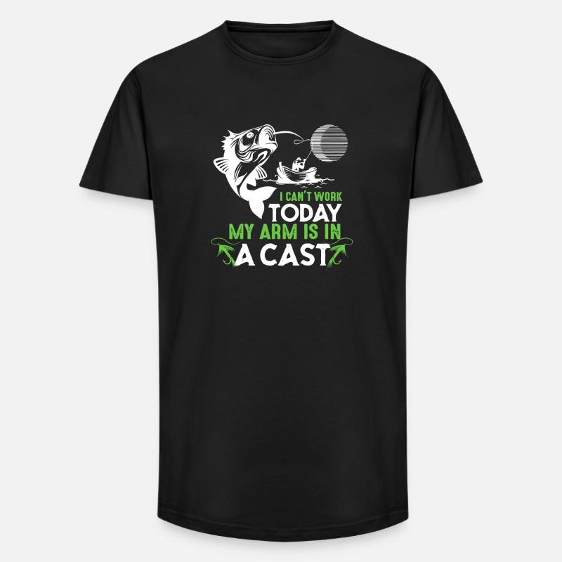 Cast Arm Shark Graphic Tee - Long Fit Men's T-Shirt - black