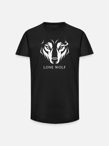 Lone Wolf - Long Fit Men's T-Shirt - black