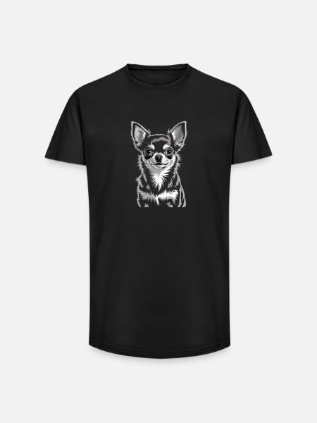 Chihuahua - T-shirt coupe longue homme - noir