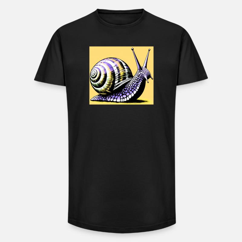 Escargot - T-shirt coupe longue homme - noir
