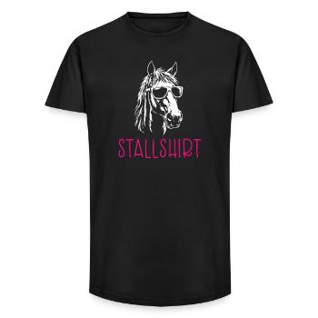 Stable shirt - Long Fit Men's T-Shirt - black - Front - AI Model Male 185 light (185cm)