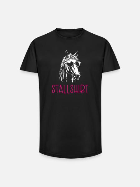 Stallshirt - Long Fit Männer T-Shirt - Schwarz