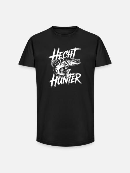 Hecht Angler - Long Fit Männer T-Shirt - Schwarz